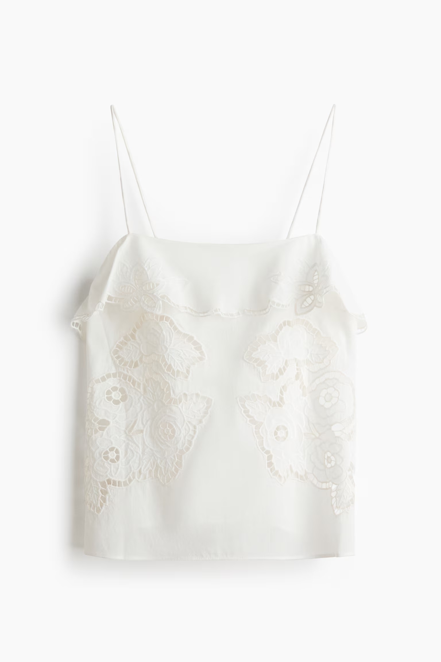 H&M, Broderie Anglaise Strappy Top