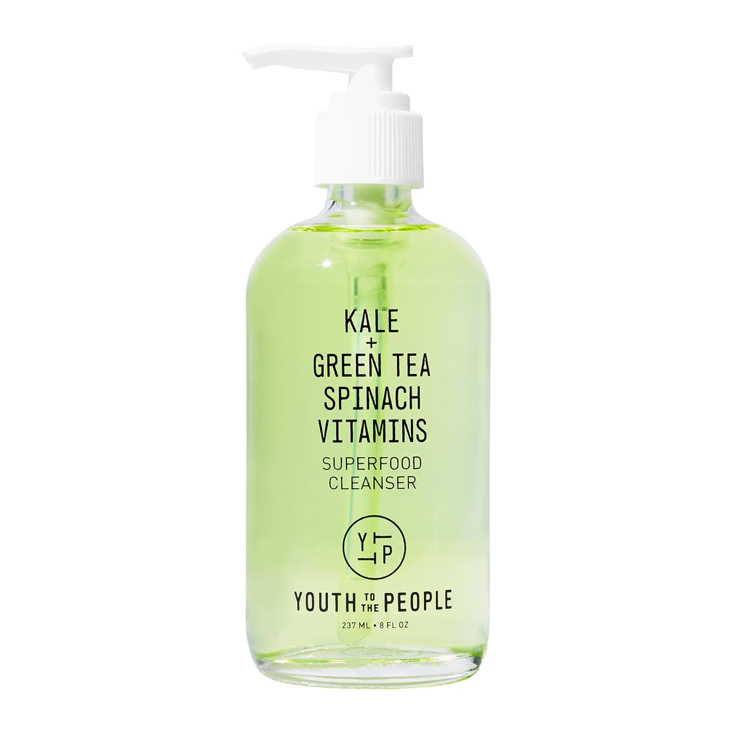 Youth To The People, Youth to the People Superfood Facial Cleanser Full Size - Kale + Green Tea Daily Face Wash, Gentle Makeup Remover, With Soothing Antioxidants for Glowing Skin, Ph Balance, Clean Pores &ndash; 8 Fl Oz