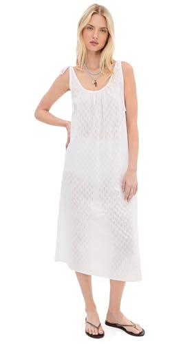 Le Bop Women's Skylar Eyelet Maxi Dress, White, S