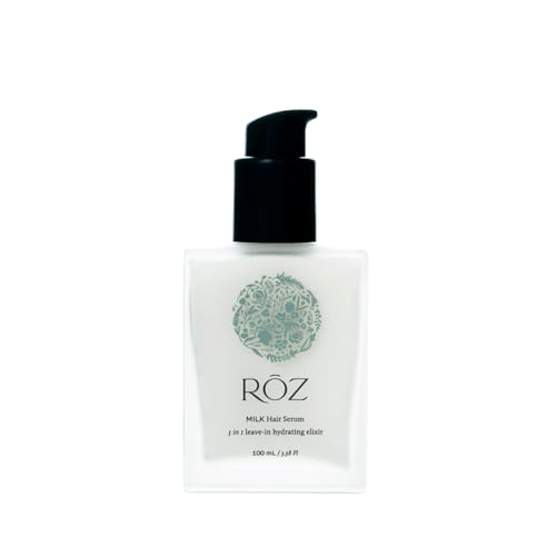 RŌz Leave-In Conditioner - Lightweight Milk Hair Serum & Heat Protectant for Hydrating Fine, Curly & Wavy Hair | Hydrating, Smoothing, Frizz-Fighting | Silicone-Free, Color-Safe | 3.4 Oz
