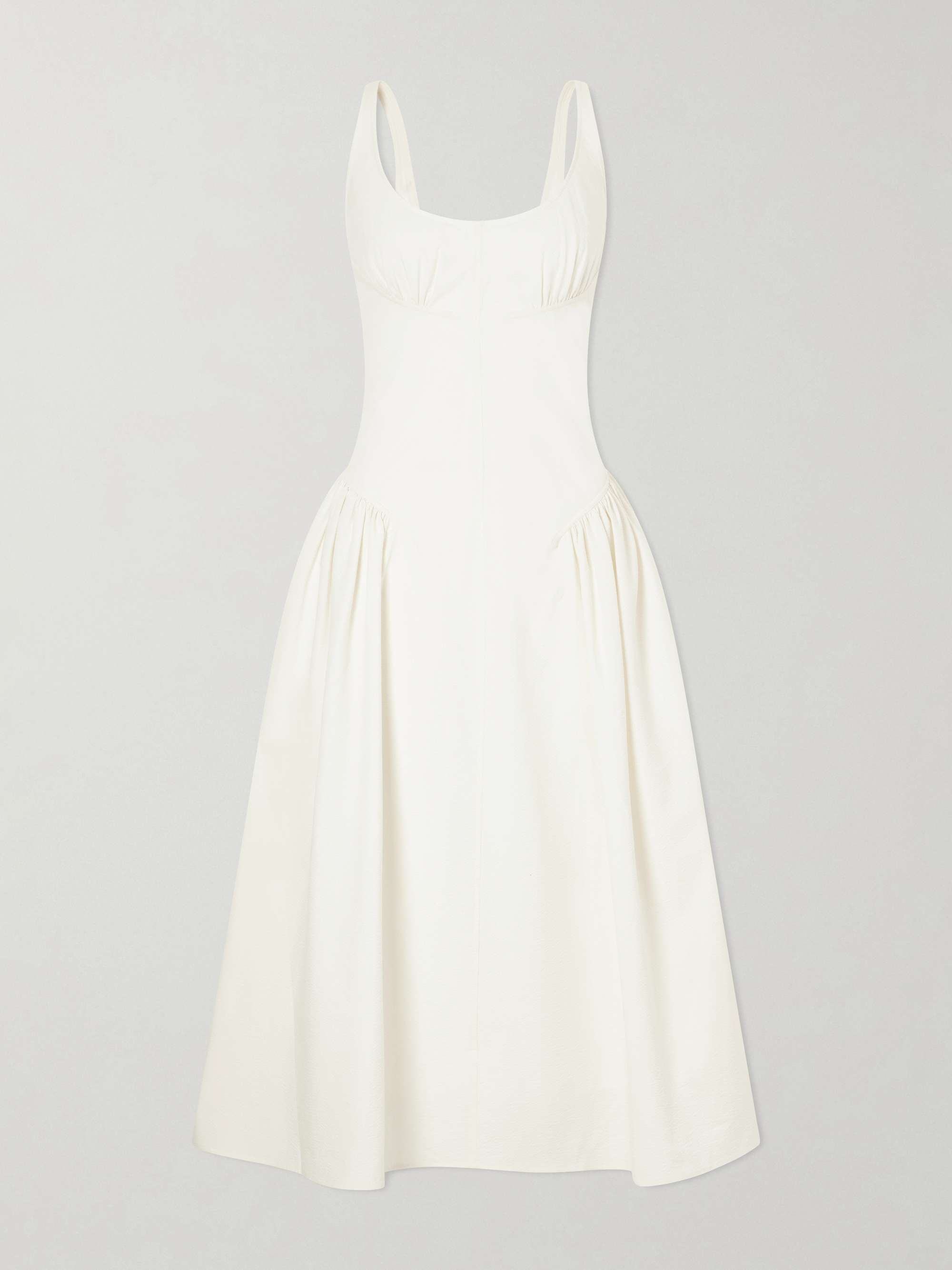 Solira Seersucker Midi Dress