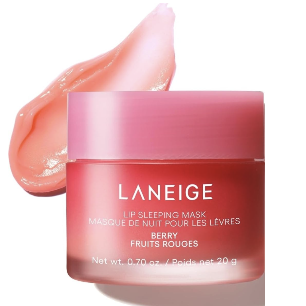 Laneige Lip Sleeping Mask: Hydrating & Nourishing Korean Overnight Lip Treatment Mask With Shea Butter, Vitamin C & Murumuru, Antioxidants for Flaky, Dry Lips | Korean Skin Care, Berry