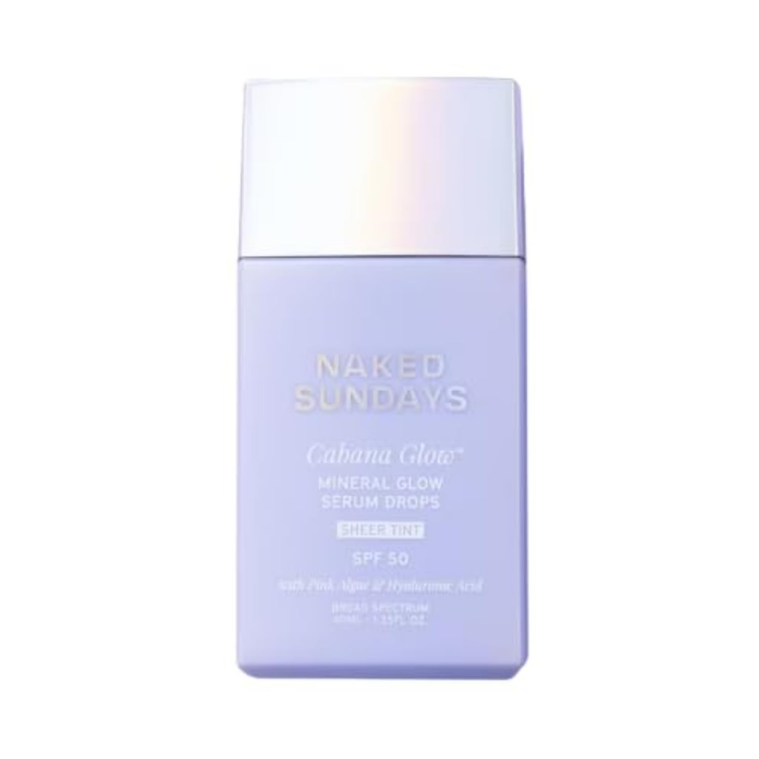 Naked Sundays, Naked Sundays Cabanaglow Tinted Mineral Sunscreen Spf 50 – Sheer Serum Drops for Face – Non-Nano Zinc Oxide, Hyaluronic Acid, Broad Spectrum Uva/uvb, Lightweight