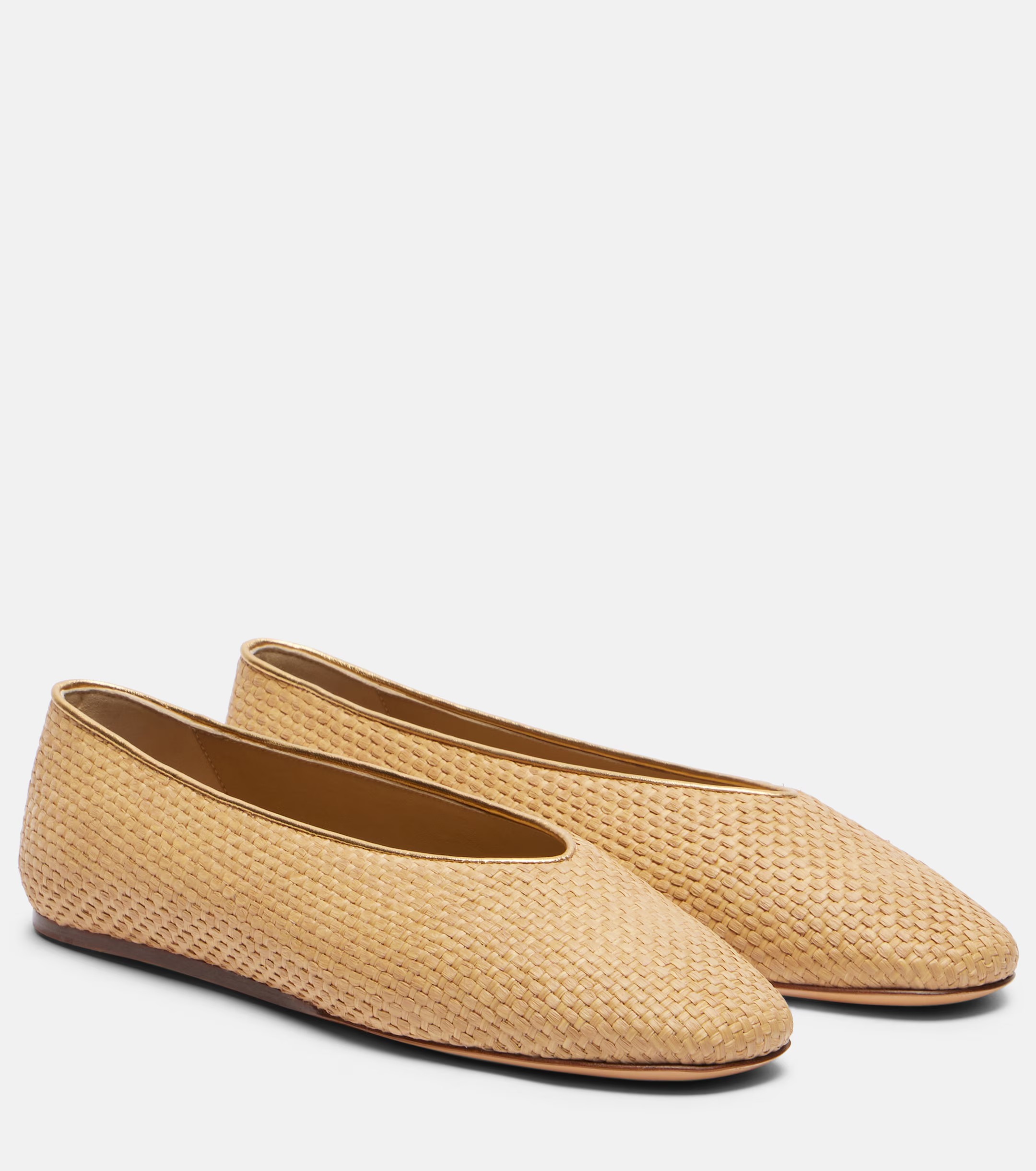 Le Monde B&eacute;ryl, Regency Raffia Ballet Flats