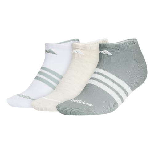 Adidas Womens Cushioned No Show Socks (3 Pairs) Durable & Comfortable