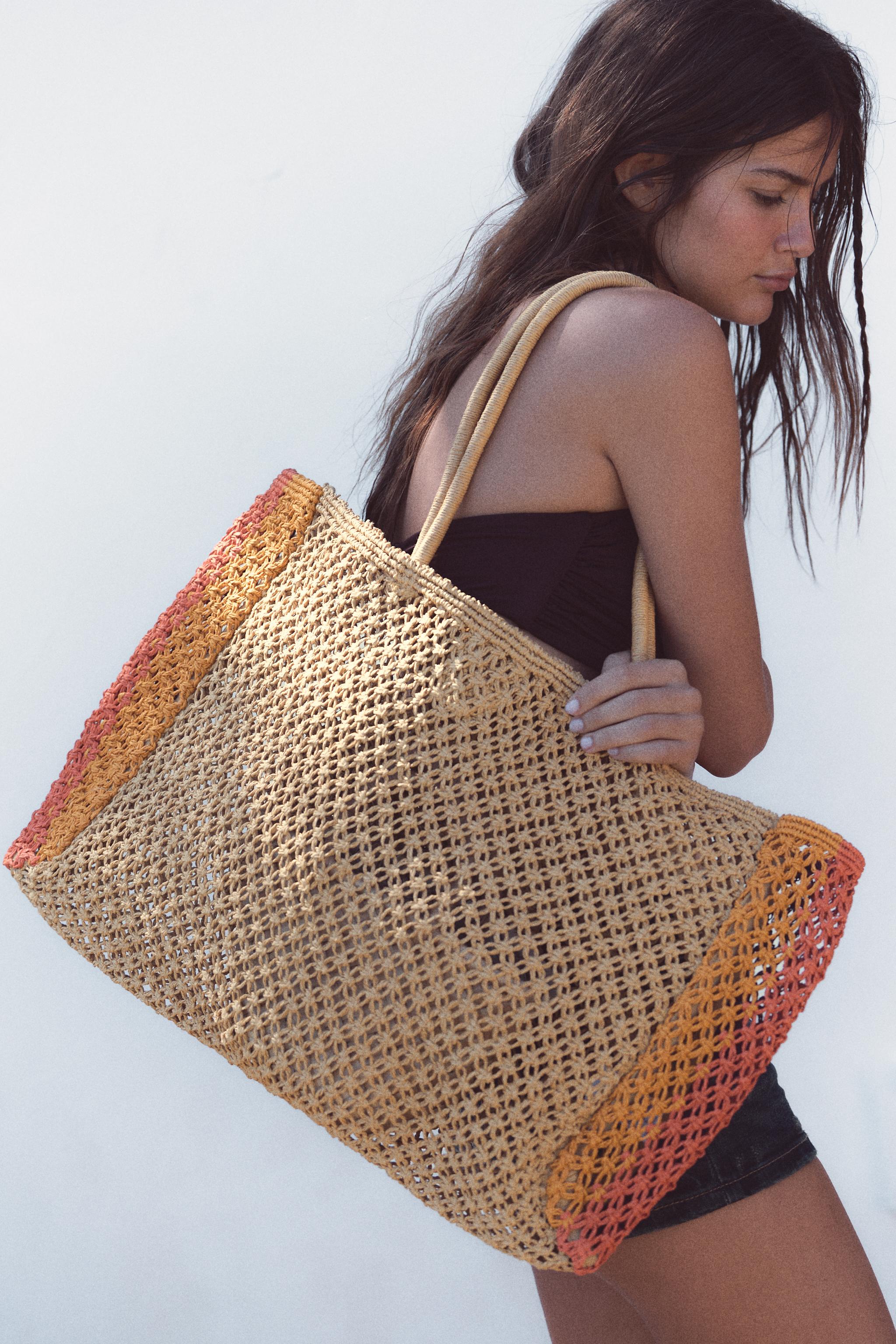 Combined Woven Effect Shopper