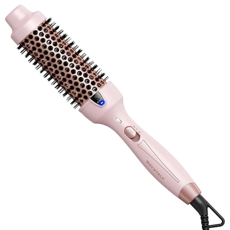 Wavytalk 1.5 Inch Thermal Brush, Negative Ion Heated Round Brush, Creates Blowout Look, Pink
