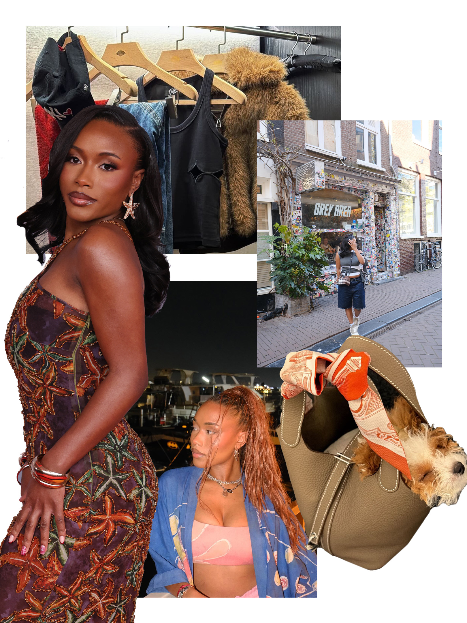 A collage of Tolami Benson.