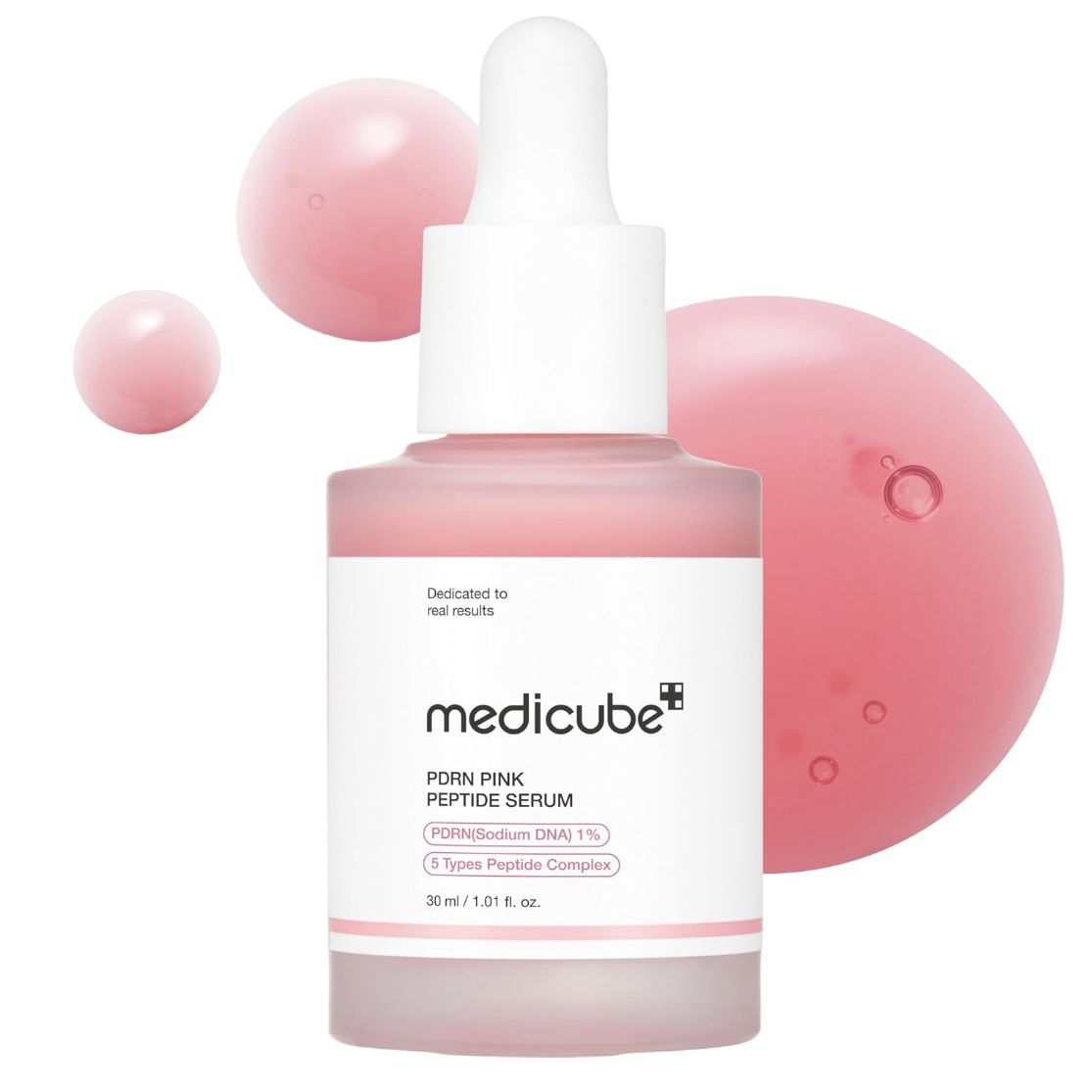 Medicube Pdrn Pink Peptide Serum With Salmon Dna | Pink Glow Serum With Peptides & Niacinamide for Hydration & Firm-Looking Skin | Uneven Tone Care | Korean Skincare, 1.01 Fl. Oz