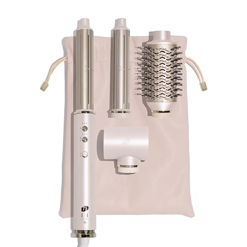 Aire 360 Ceramic Dual Voltage Air Styler Blowout Kit With Curling Attachments, Oval Brush & Drying Concentrator | Fast, Healthy Blowouts and Long-Lasting Curls | for All Hair Types