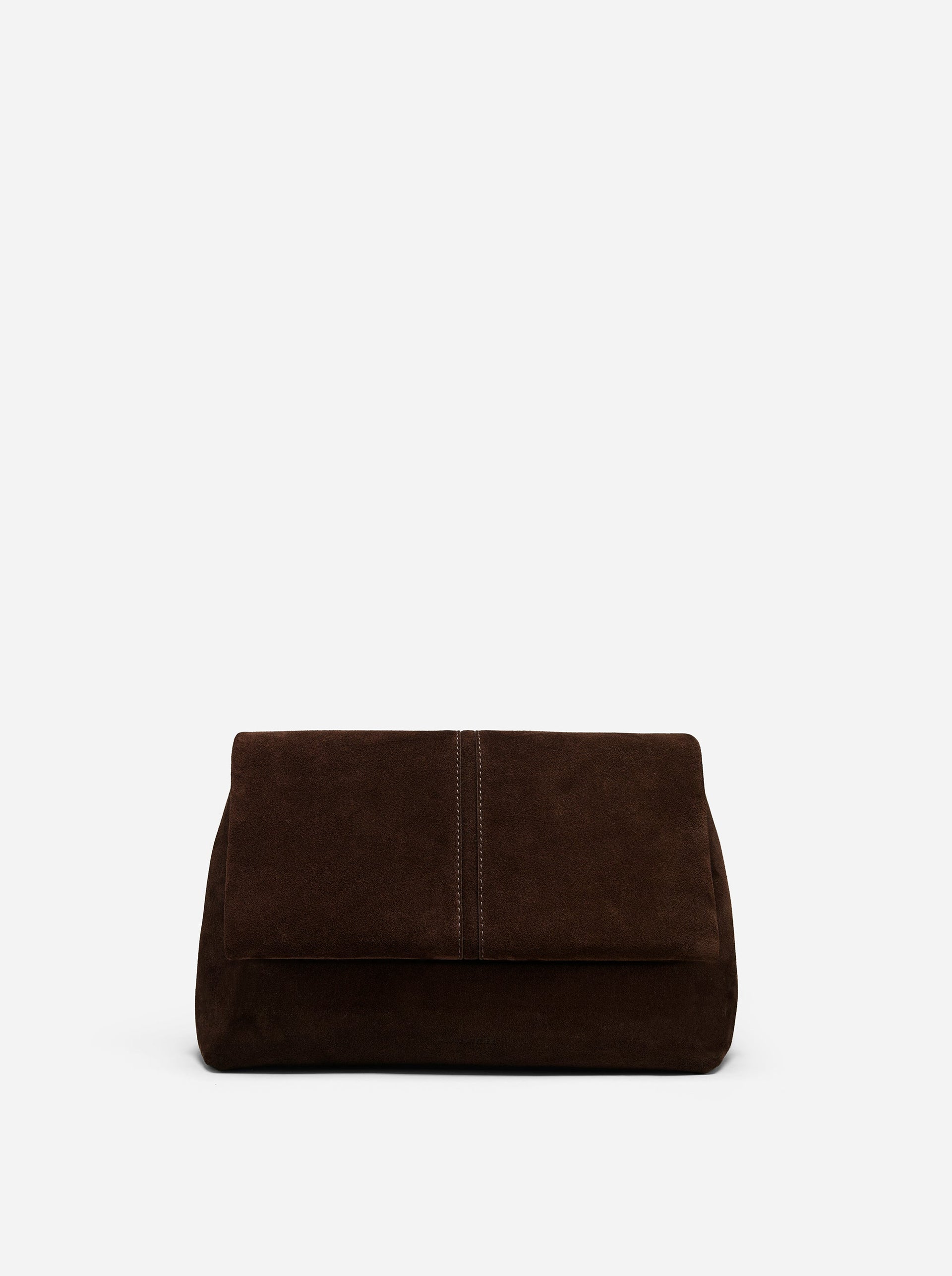 The Fold Bag Deep Brown Suede