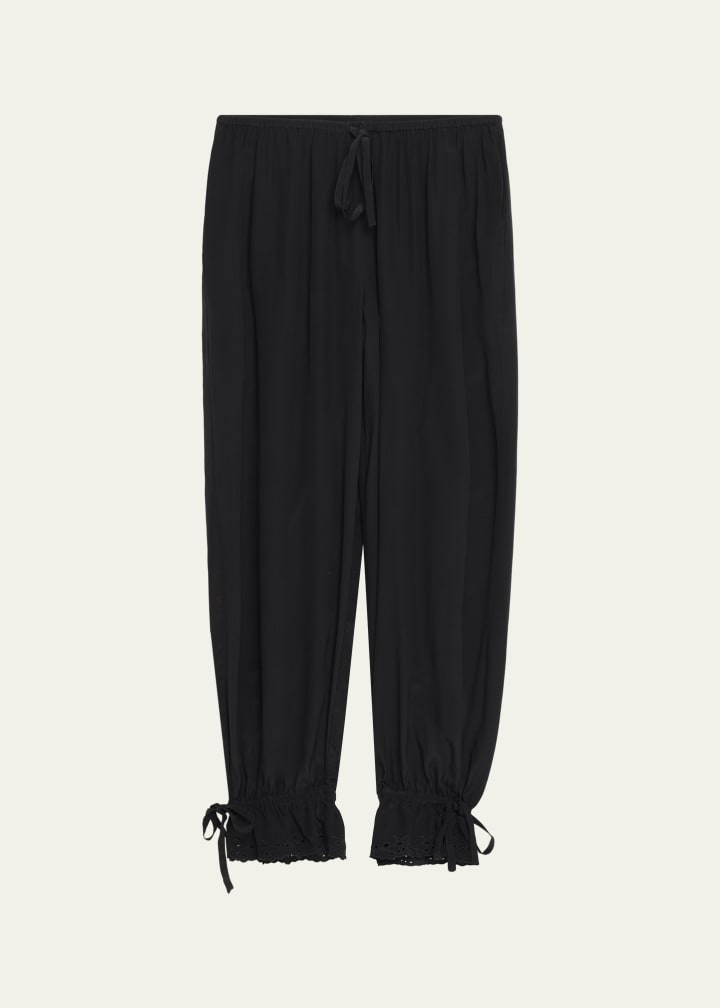 Pauli Silk Embroidered Pants