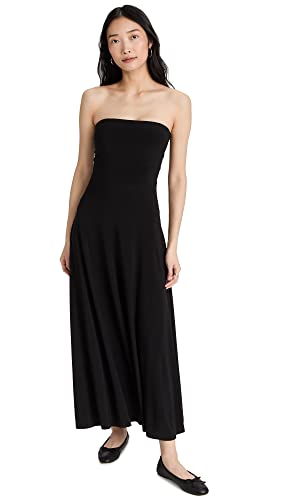 Norma Kamali Women's Strapless Flared Dress to Midcalf, Black, Xs