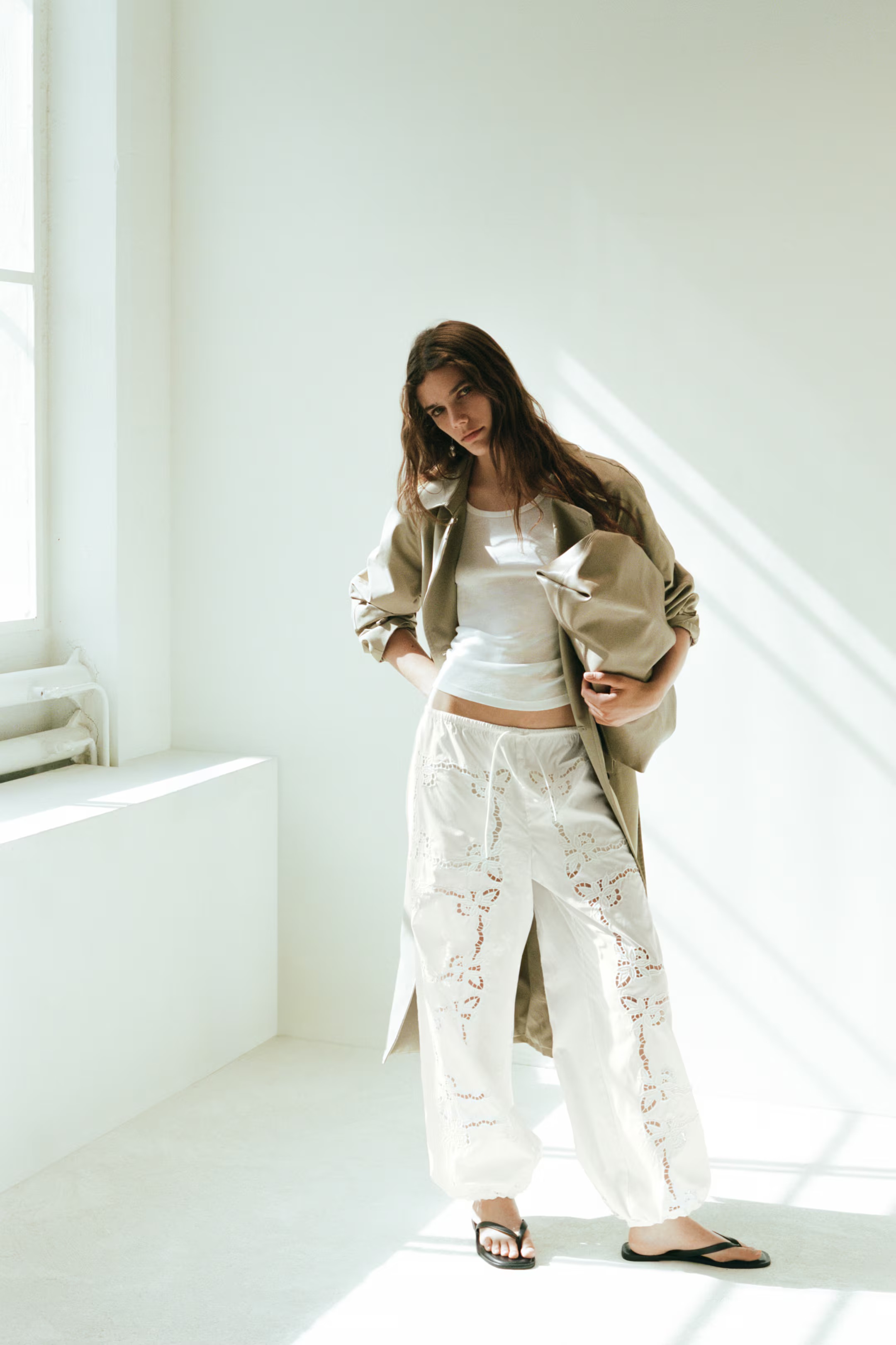 H&M, Broderie Anglaise Balloon Trousers