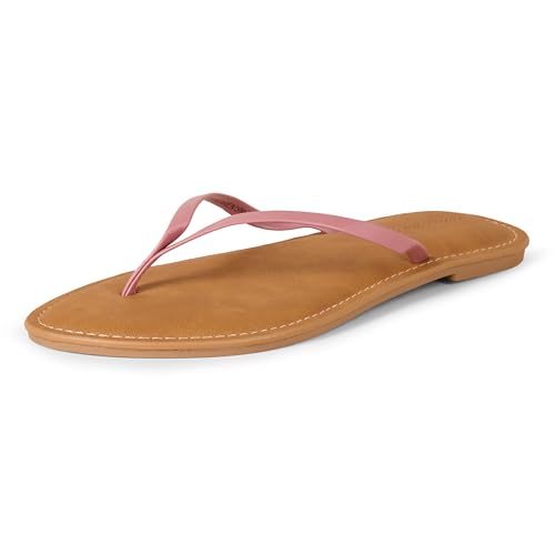 Amazon Essentials Women's Thong Sandal, Dusty Rose, 11