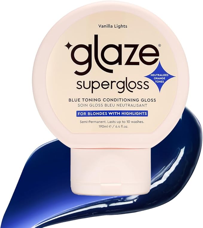 Glaze, Supergloss Purple Color Toning Gloss in Vanilla Lights