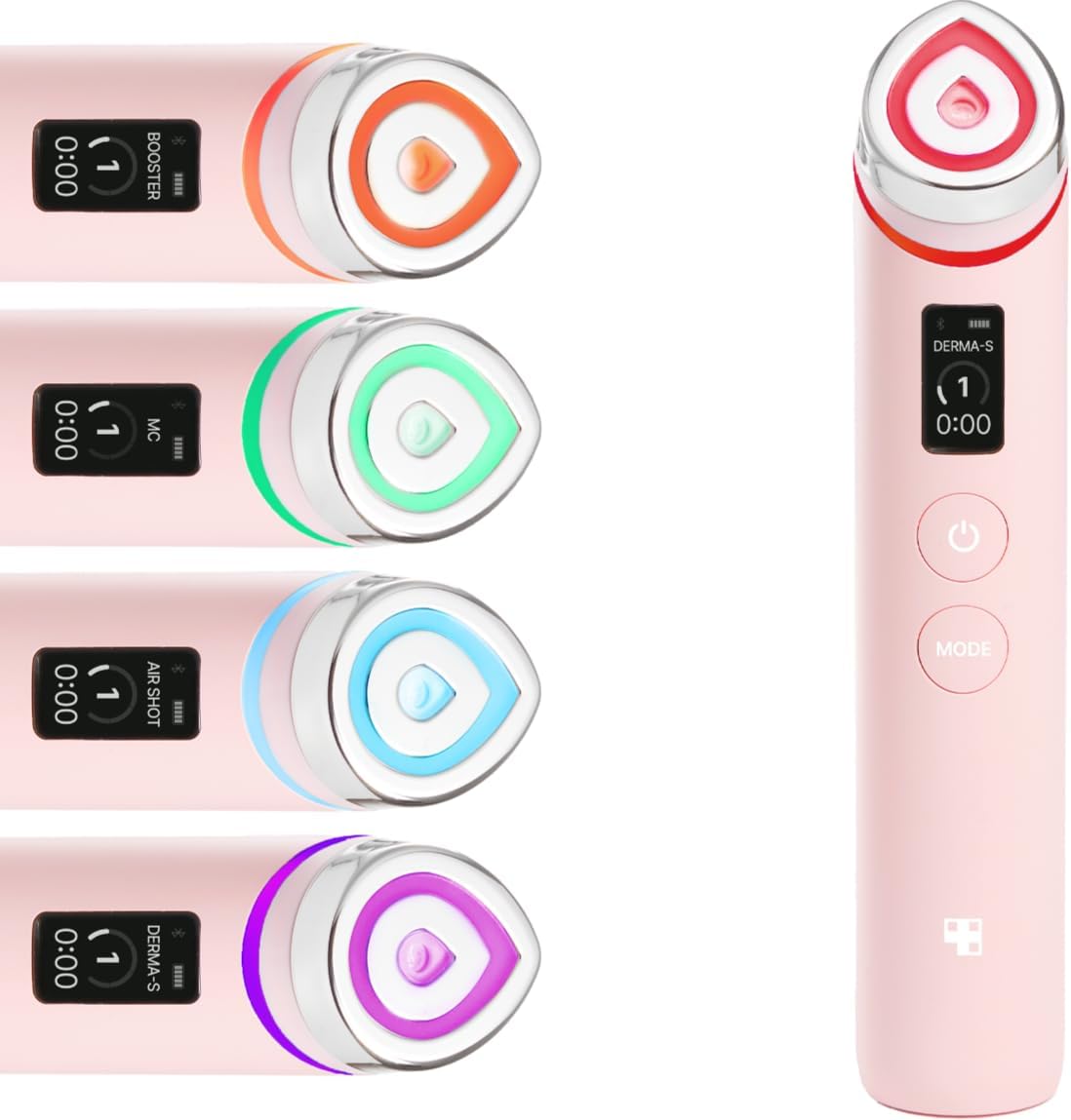 medicube, Medicube Booster Pro | 6-In-1 Real Glass Glow Beauty Massager | for Clear, Radiant, Firmer-Looking Skin | Korean Skin Care | Pink