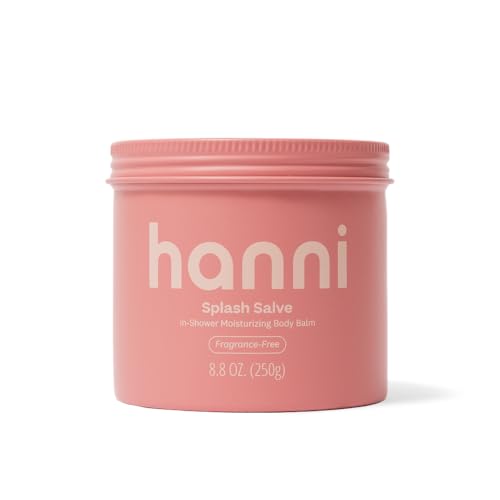 Hanni Splash Salve Body Mask, In-Shower Moisturizer With Coconut, Jojoba, Shea Butter & Glycerin, Deep Conditioning for All Skin Types, Fragrance-Free, 250 Ml / 8.8 Oz