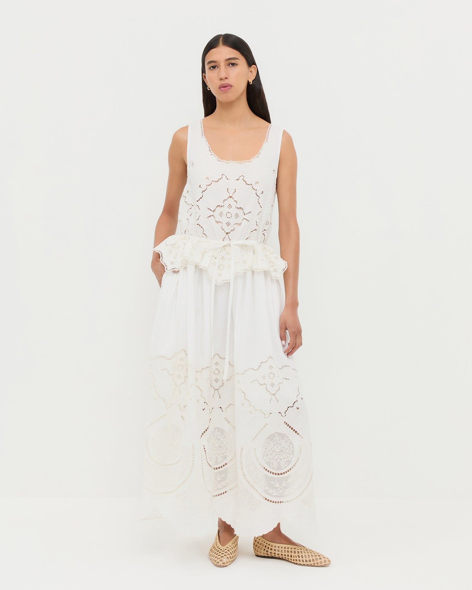 Dominique Dress - White / Xxs