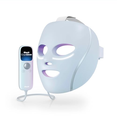 Shark Cryoglow Led Face Mask With Under-Eye Cooling, Anti-Ageing & Blemish Repair, Red & Blue Led, Infrared Light Therapy, Beauty Gifts for Her, Usb-C, Remote Control, Storage Bag, Adjustable Straps