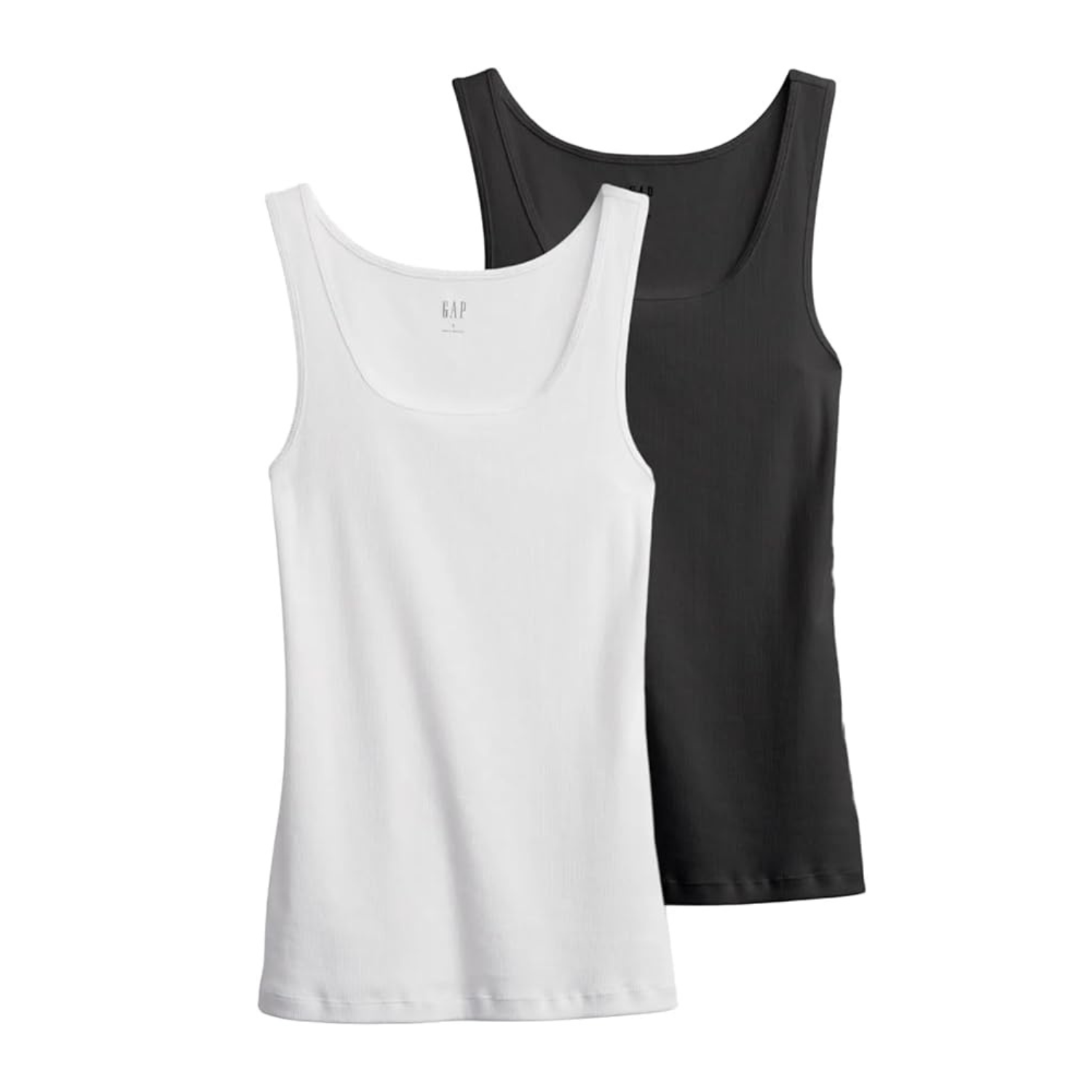 Gap Women V-Sl Bf Tank 2 Pack, White V2 Global, Medium Regular