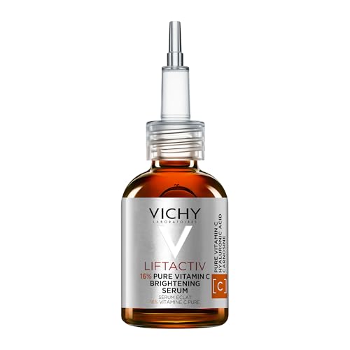 Vichy Liftactiv 16% Pure Vitamin C Brightening Serum With Hyaluronic Acid and Carnosine, 20ml, Anti-Ageing, Radiance Boosting & Fine Line Smoothing for All Skin Types.