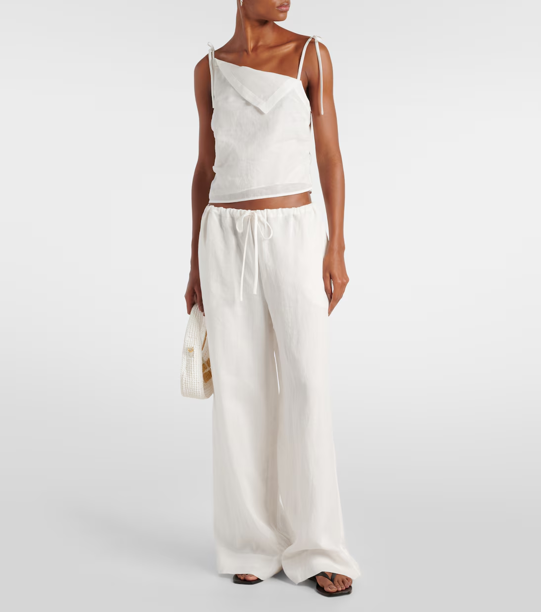 SIR, Rosalia mid-rise ramie wide-leg pants