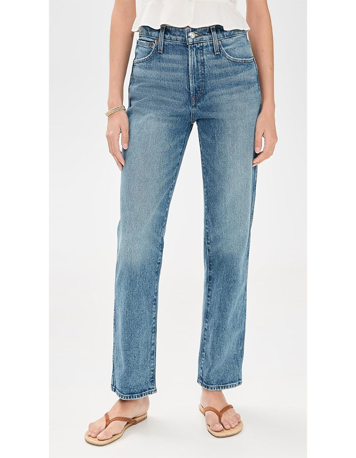 Madewell Women's the Longline Straight Jean, Picket Wash, 26