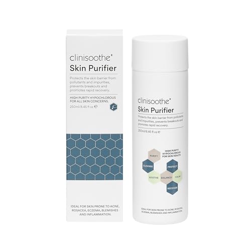 Clinisoothe+ Skin Purifier 250ml - Spot and Acne Treatment for Face and Body, Prevent Breakouts and Promote Rapid Recovery With Hypochlorous Technology - for All Skin Types - Pack of 1, Clear