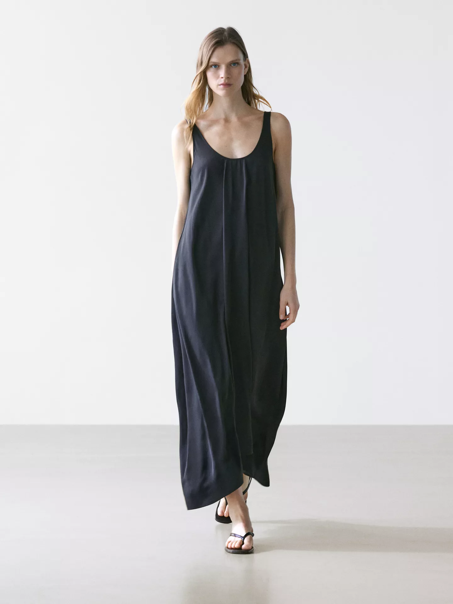 Massimo Dutti, Flowing Flared Dress With Straps