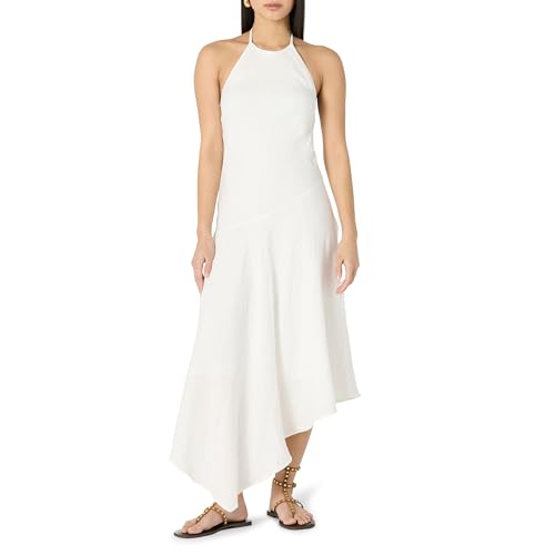 The Drop Women&rsquo;s Ciga Halter Linen Maxi Dress, White, L
