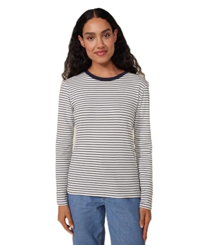 Petit Bateau Women&rsquo;s A0bll Long Sleeve T-Shirt, White/blue, Xs