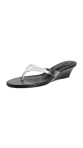 Schutz Women's Roslyn Jelly Wedges, Black, 7.5 Medium Us
