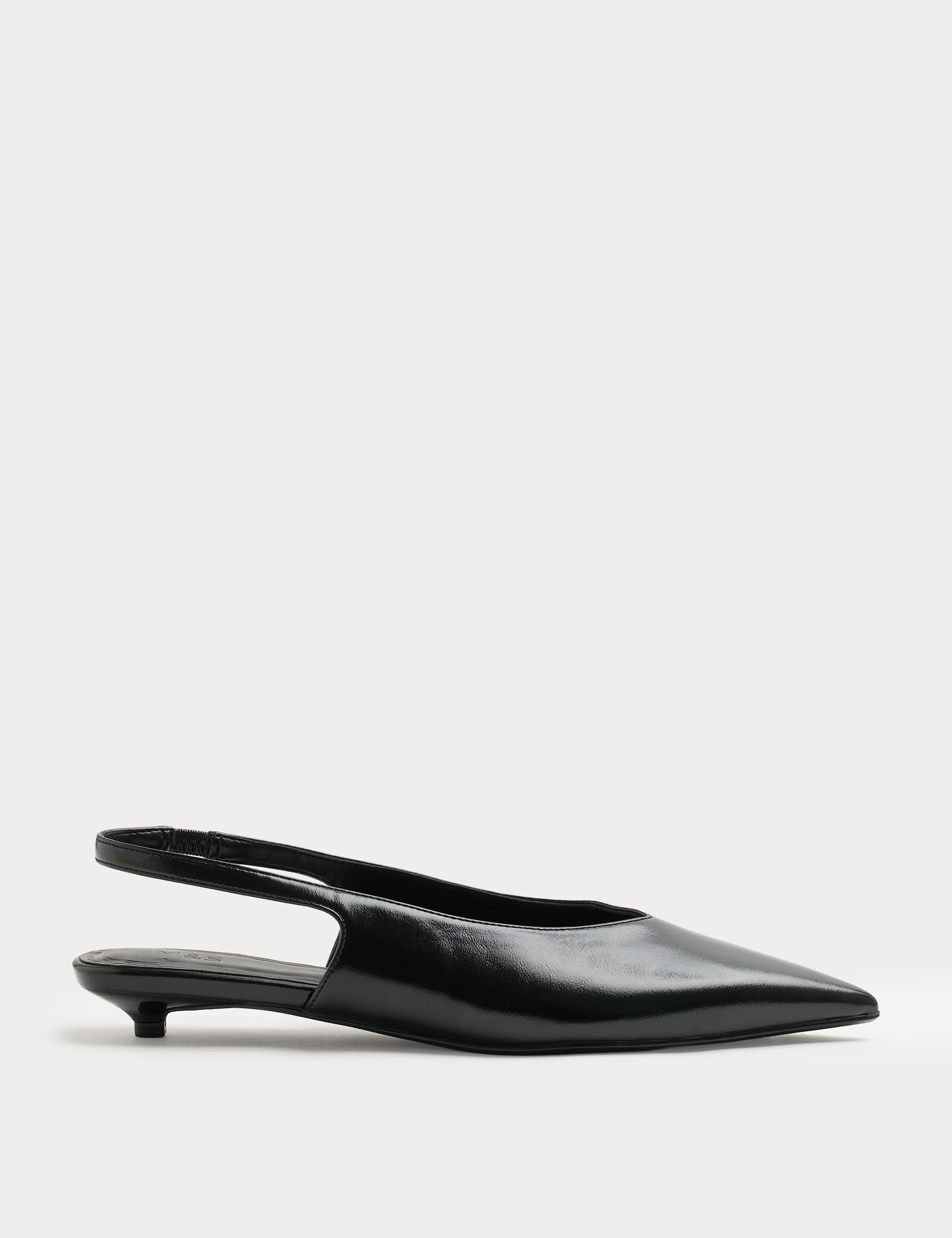 Micro Kitten Heel Slingback Sandals