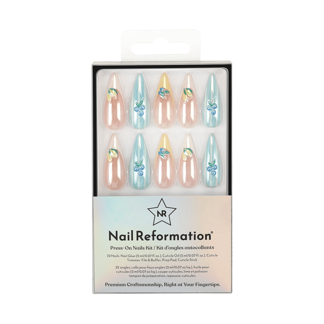 Blueberry Lemonade Press on Nails