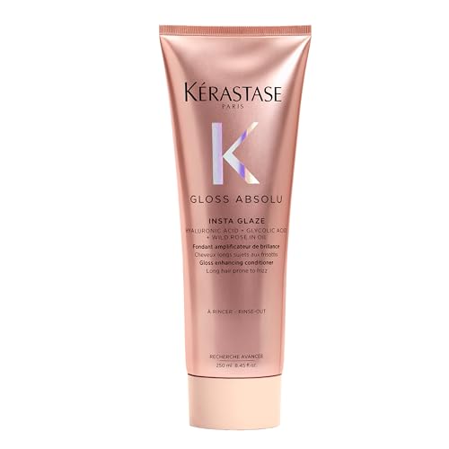 Kerastase Gloss Absolu High-Shine Anti-Frizz Conditioner - Deeply Hydrates & Detangles, Instantly Softens, for Glossy & Bouncy Hair, 8.45 Fl Oz