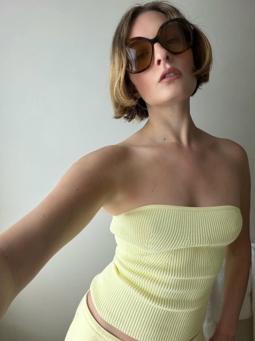 Christie Tyler in a tube top
