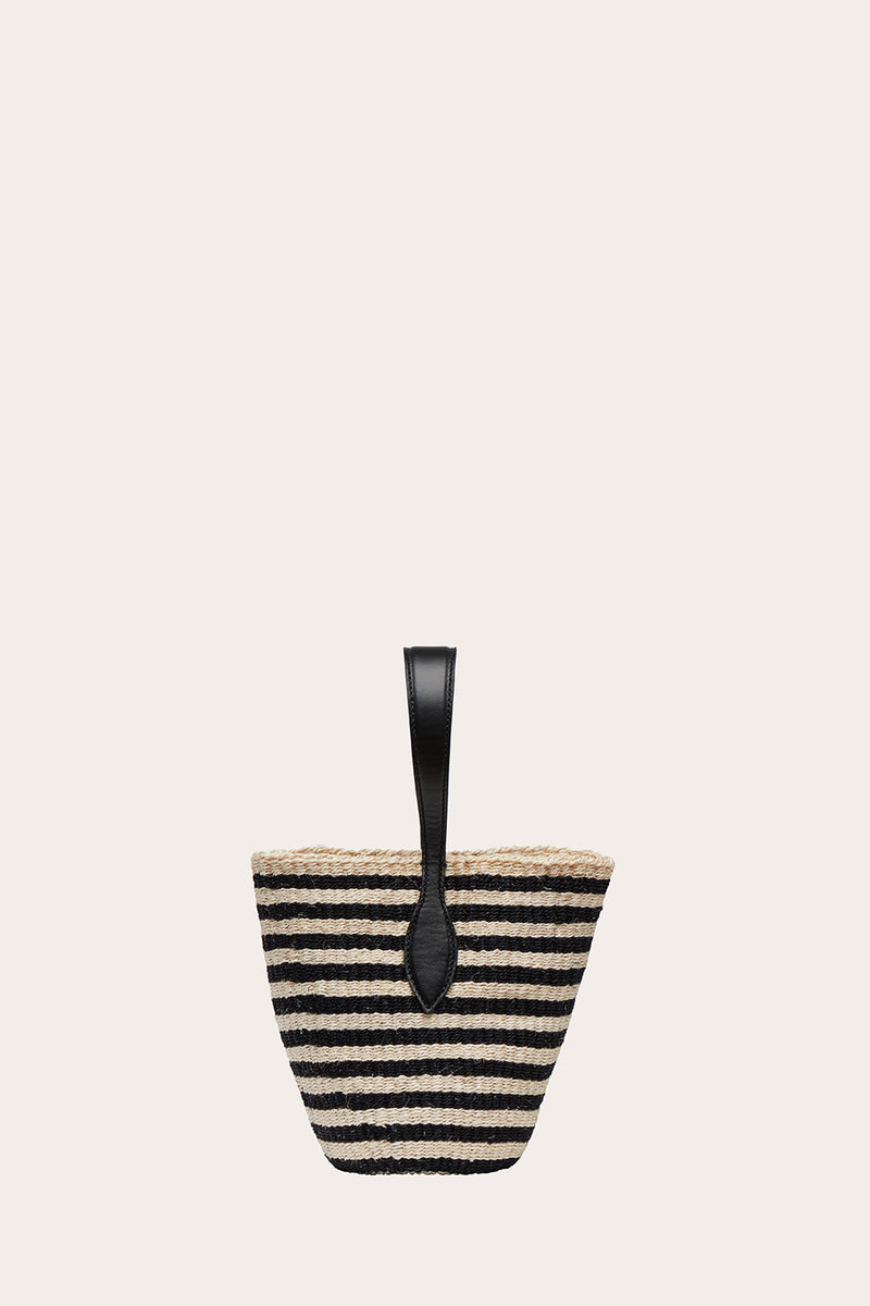 Single Handle Basket Black and Cream