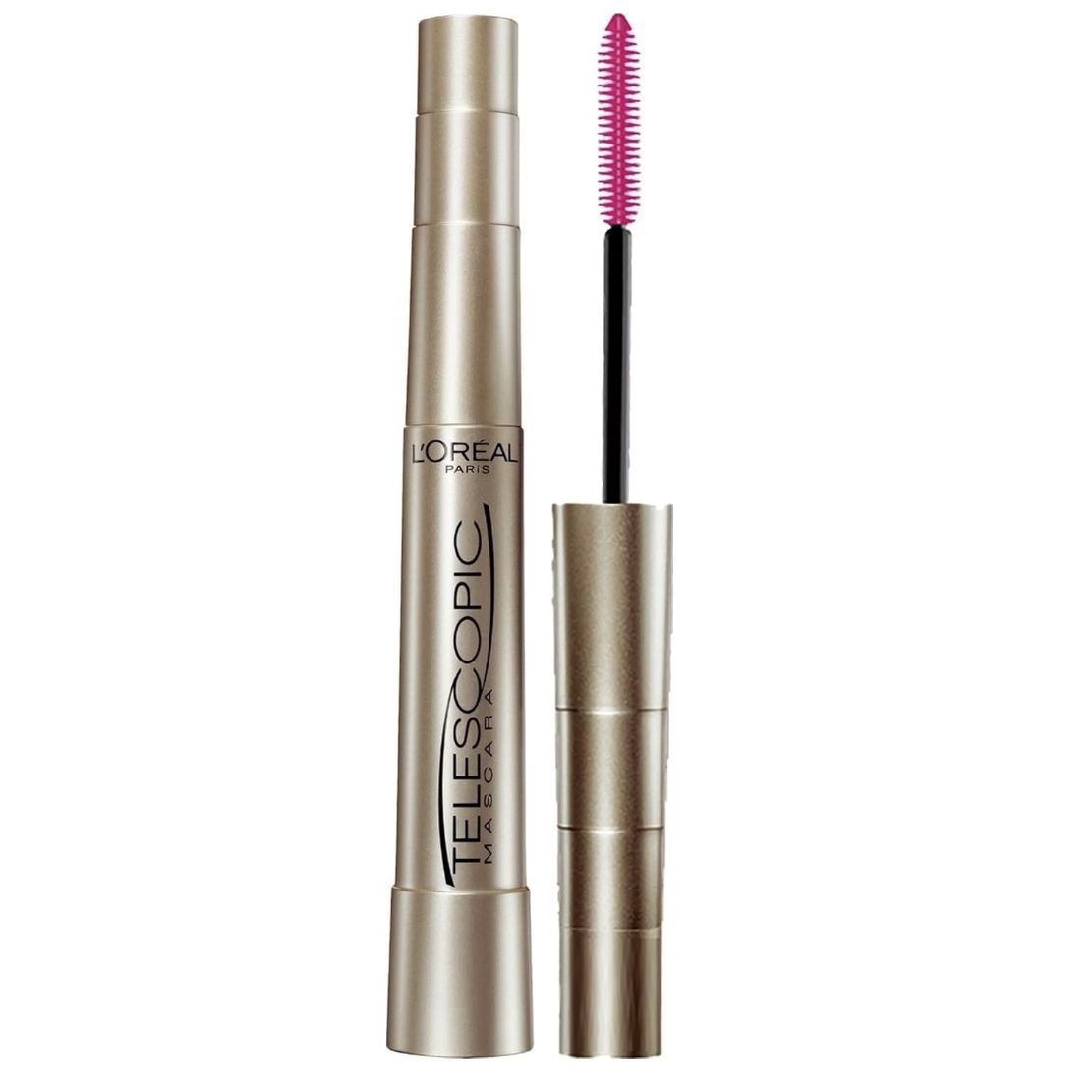 L&rsquo;oreal Paris Makeup Original Telescopic Mascara, Separating Mascara Volume and Length Formula, Washable, Blackest Black, 0.27 Fl Oz., 1 Count