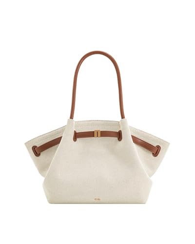 Jw Pei Women's Hana Medium Tote Bag - Faux Suede Brown Canvas