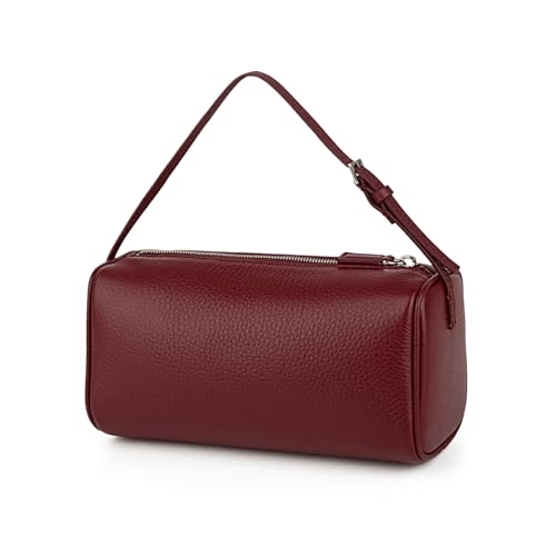 Donnain Premium Full-Grained Leather Crossbody Purses for Women, Hobo Bags for Women Crossbody With Adjustable Strap (wine Red)