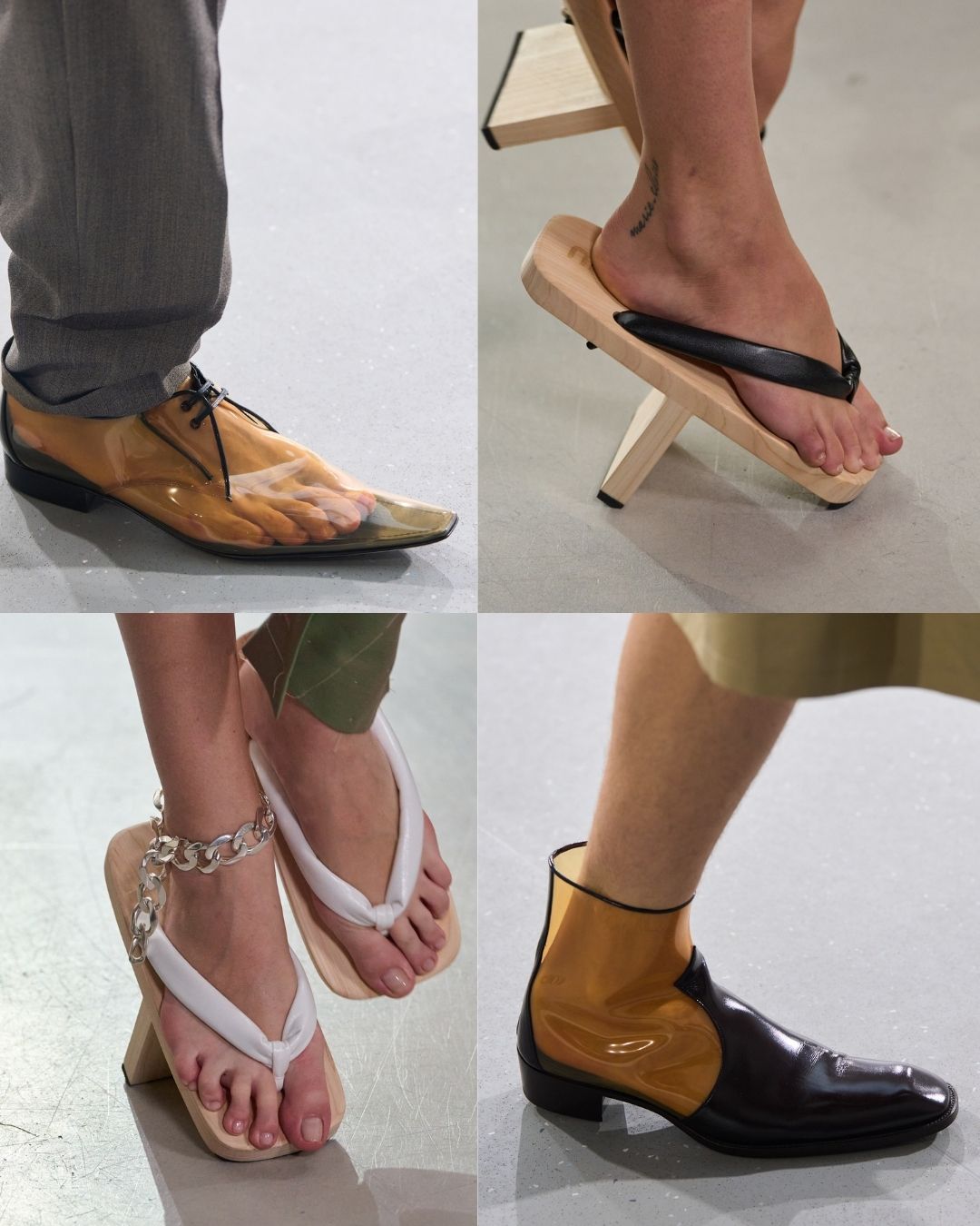 Men's PFW SS27 shoe trends - Saint Laurent, Setchu