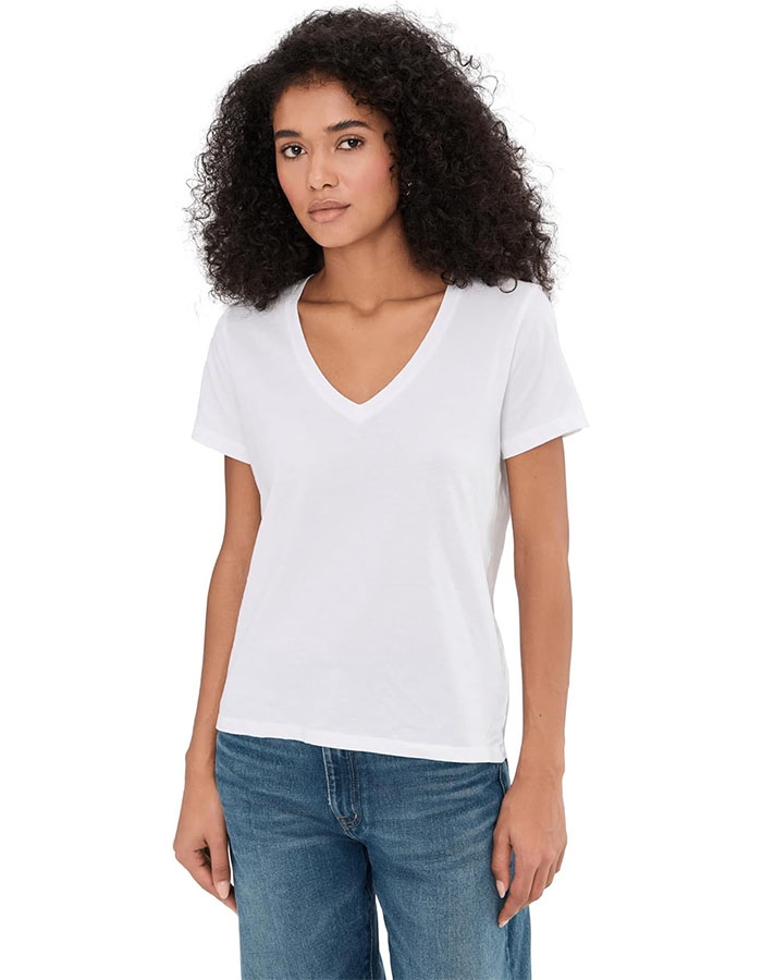 Madewell Women's Northside V-Neck Tee, White, Xx-Small