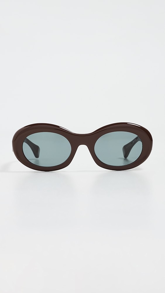 Round Acetate Sunglasses - Shiny Cappuccino