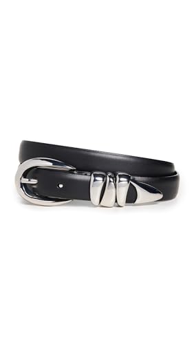 Madewell Women's Triple Metal Keeper Belt, True Black, Large