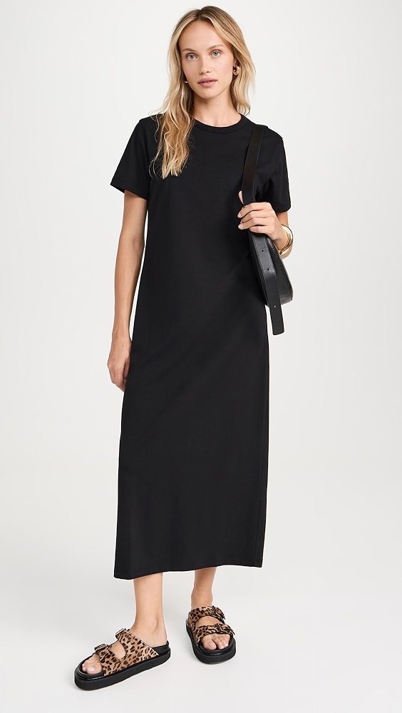 The Perfect Tee Dress in Black - Black