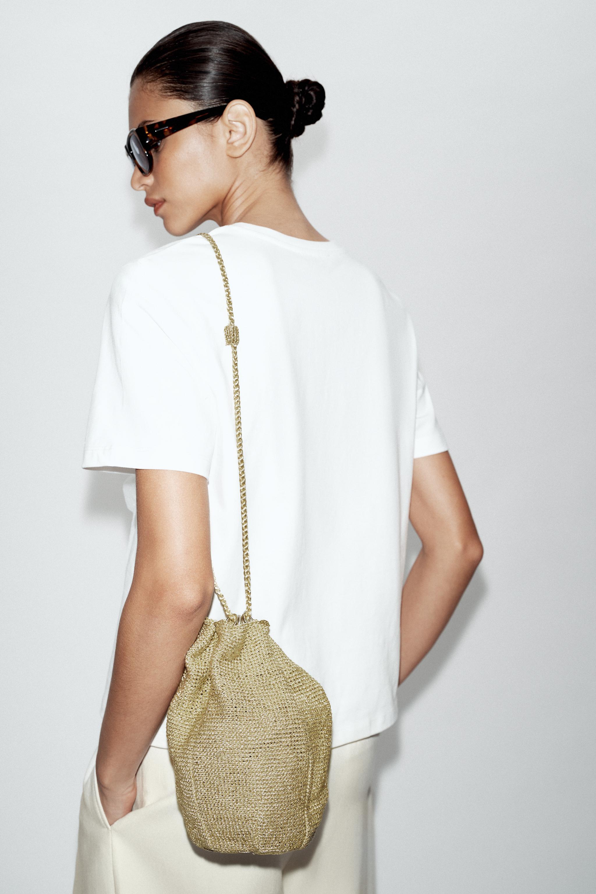 Metallic Bucket Bag