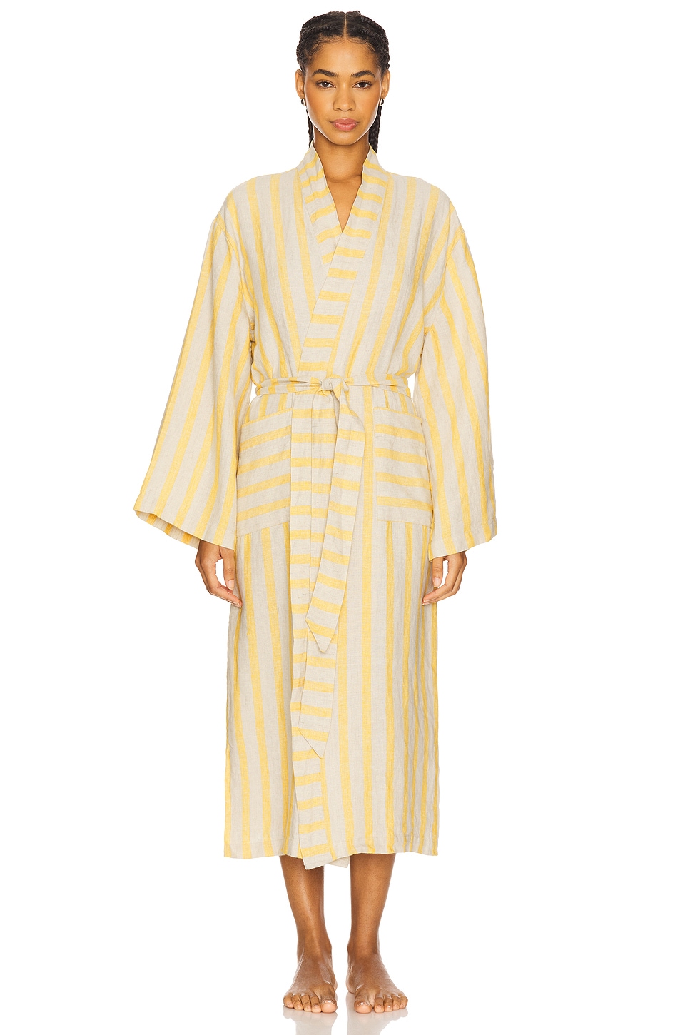 Linen Stripe Robe