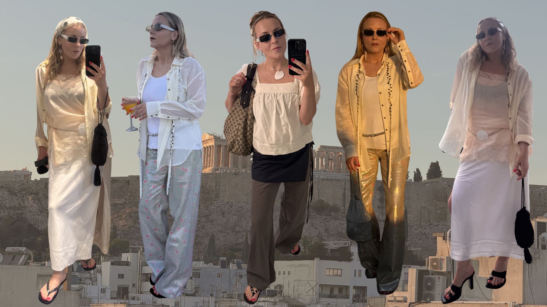 Editor Rebecca Rhys-Evans in Athens and Hydra with Mango