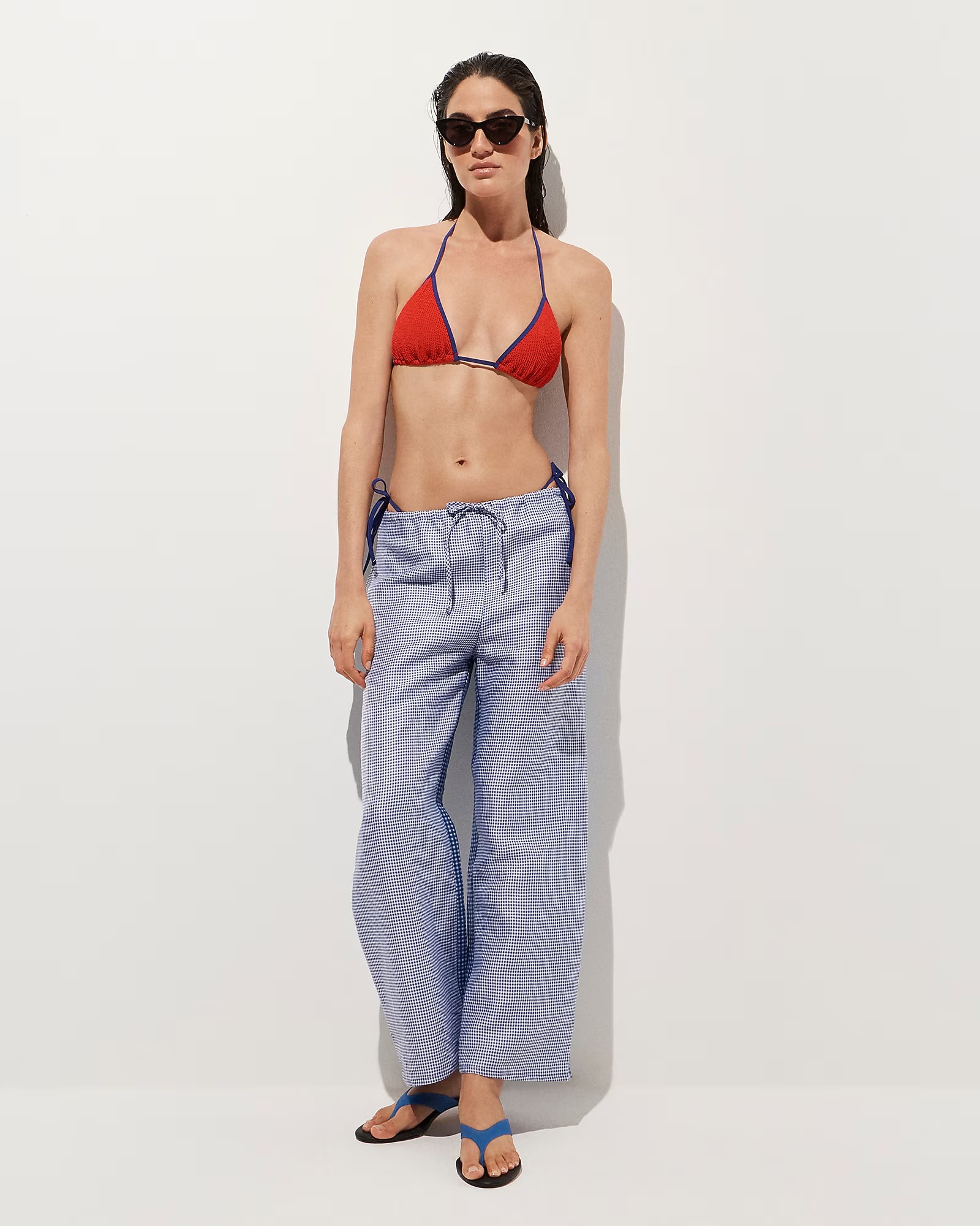 Scrunchie Tipped String Bikini Top